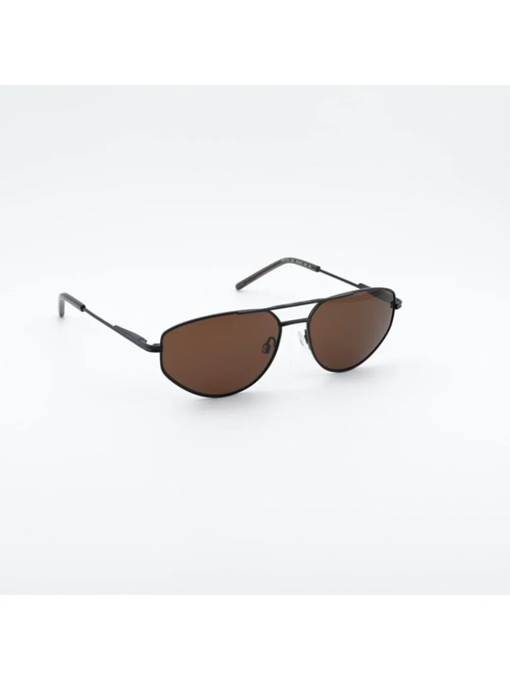 DKNY DK117S 001 Sunglasses Black Square Frame, Brown Lenses